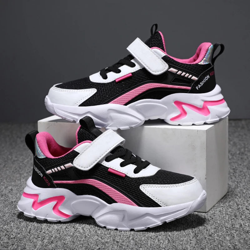 Children’s breathable athletic shoes with supportive sole and comfort fit