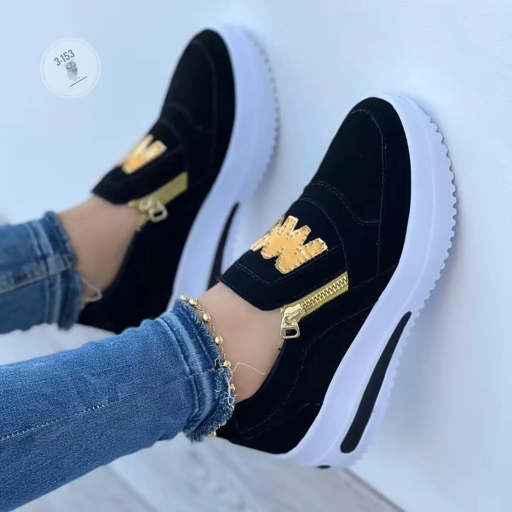 Women’s slip-on sneakers with suede upper and modern minimalist style
