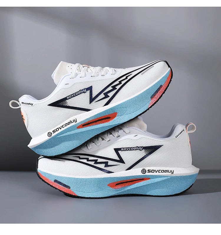Running shoes with durable outsole and lightweight construction