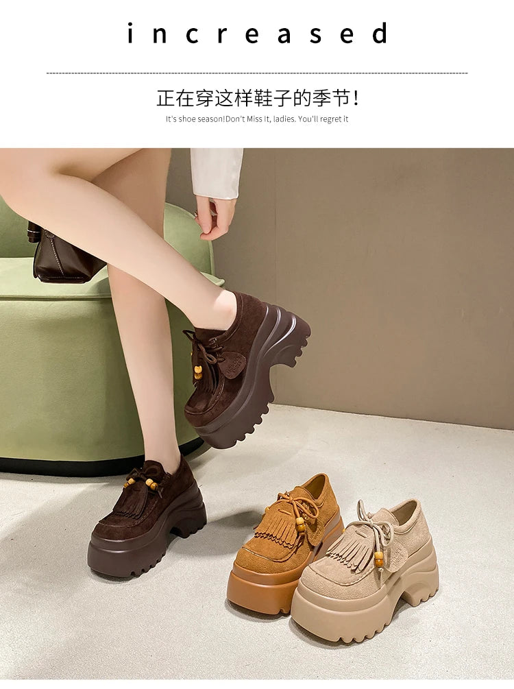 Trendy women’s platform loafers with lightweight and comfortable fit