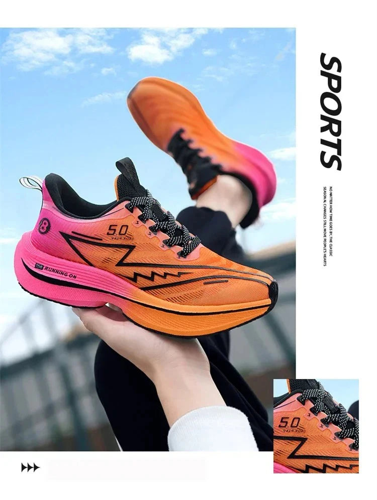 Men’s high-performance running sneakers with lightweight carbon structure