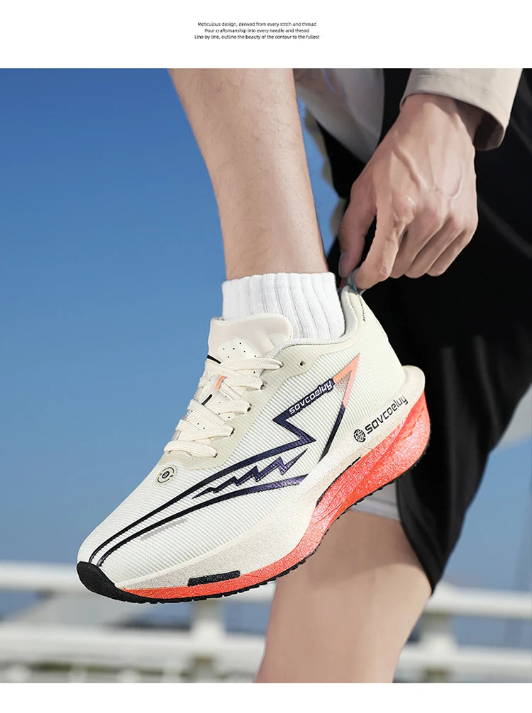Lightweight running footwear designed for comfort and mobility