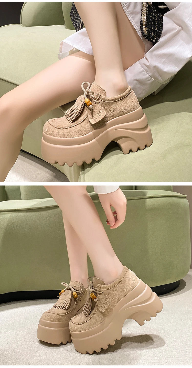 Women’s stylish platform loafers combining fashion and functionality