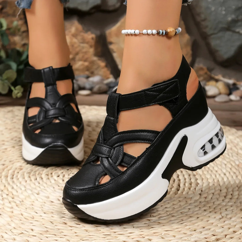 Women’s comfortable wedge sandals with durable outsole and modern design