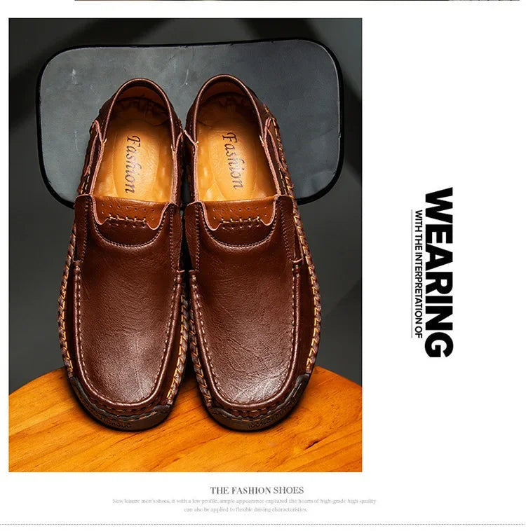 Men’s premium leather loafers with comfortable fit and timeless appeal