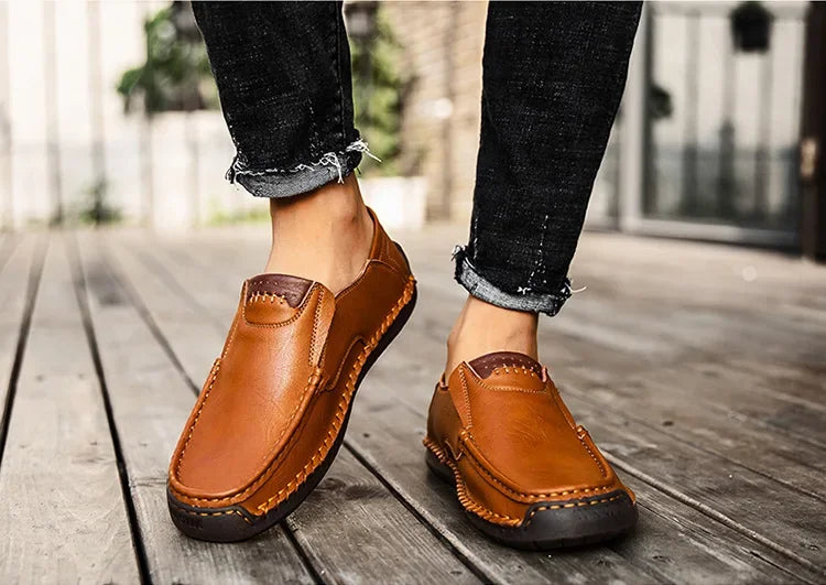 Premium leather loafers for men with versatile everyday styling