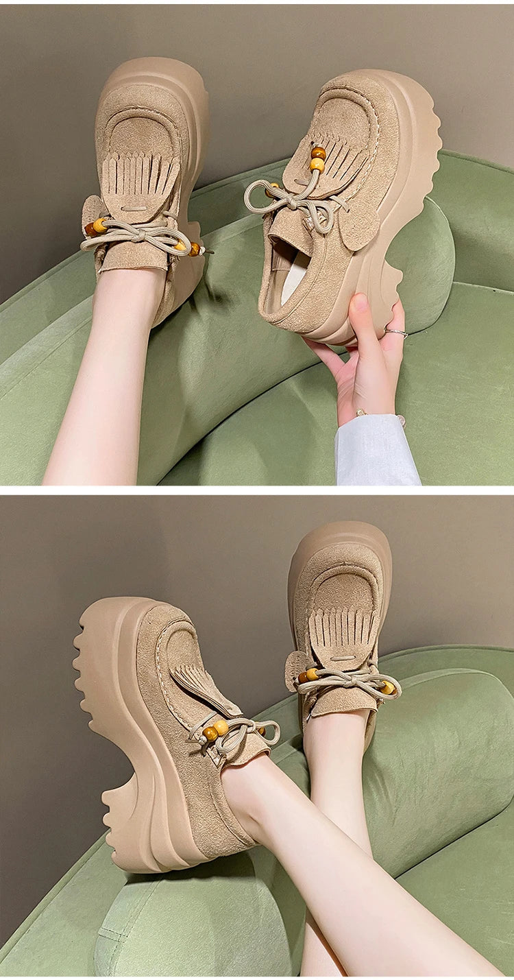 Comfortable women’s chunky loafers with soft lining and grip outsole
