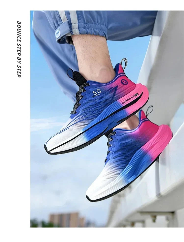 Men’s running shoes with carbon plate technology for competitive performance