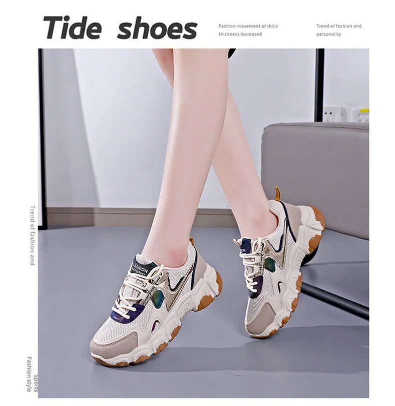 Comfortable breathable sneakers for women with cushioned sole and secure fit