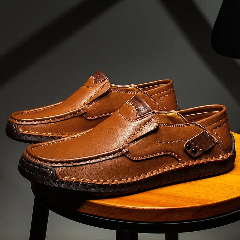 Stylish men’s leather loafers crafted for business casual and formal wear