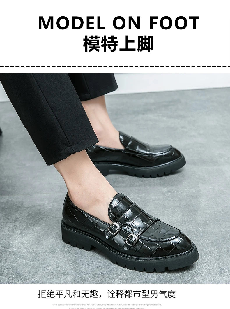 Men’s lightweight platform loafers for all-day walking comfort