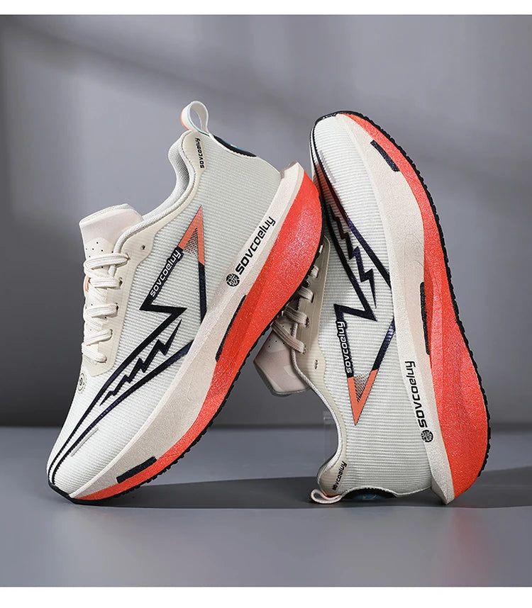 Lightweight sports sneakers designed for long-distance running comfort