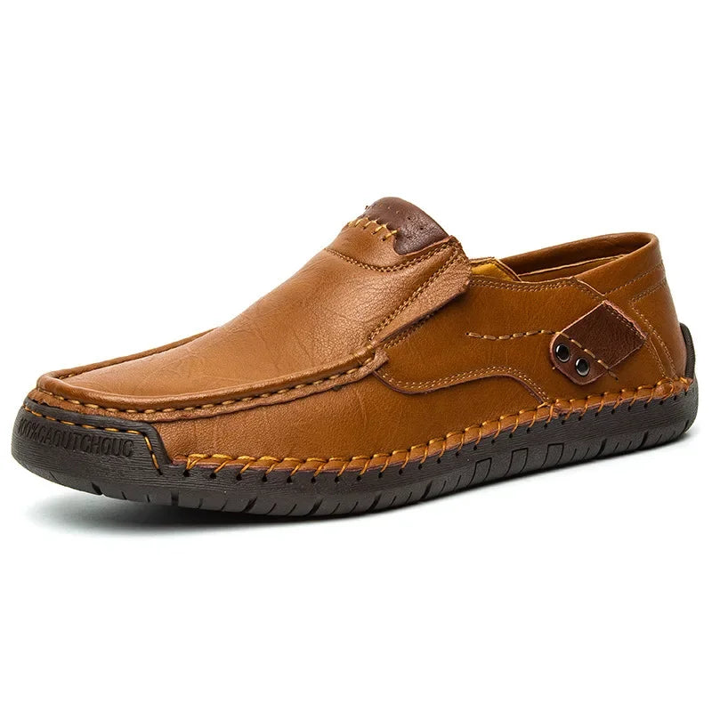 Men’s genuine leather loafers with cushioned insole and durable outsole