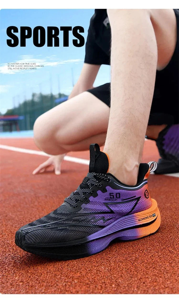 Performance running shoes for men with advanced carbon plate support