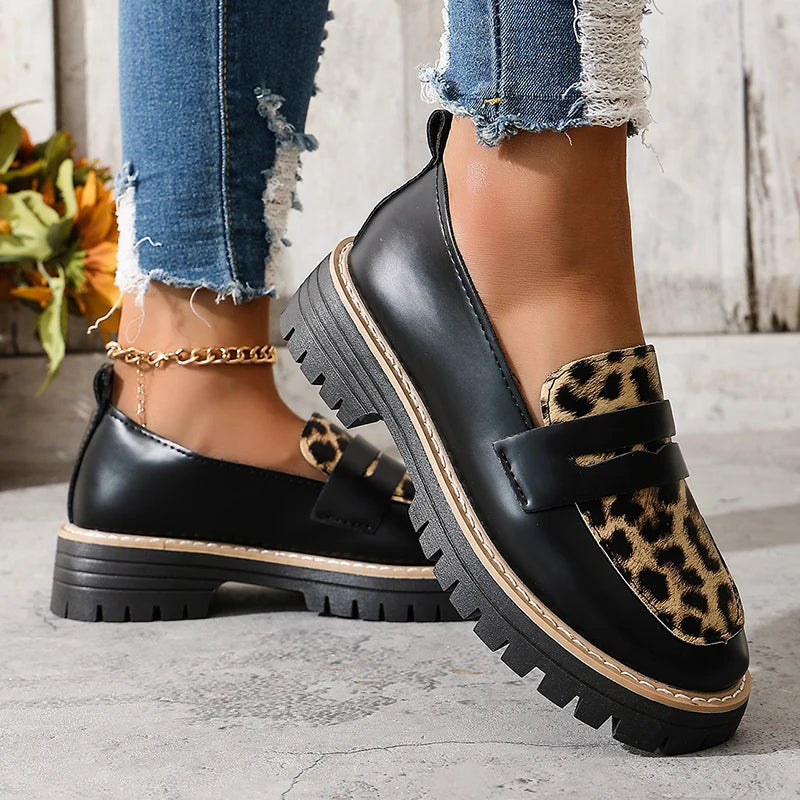 Women’s leopard print slip-on loafers for casual and smart casual looks