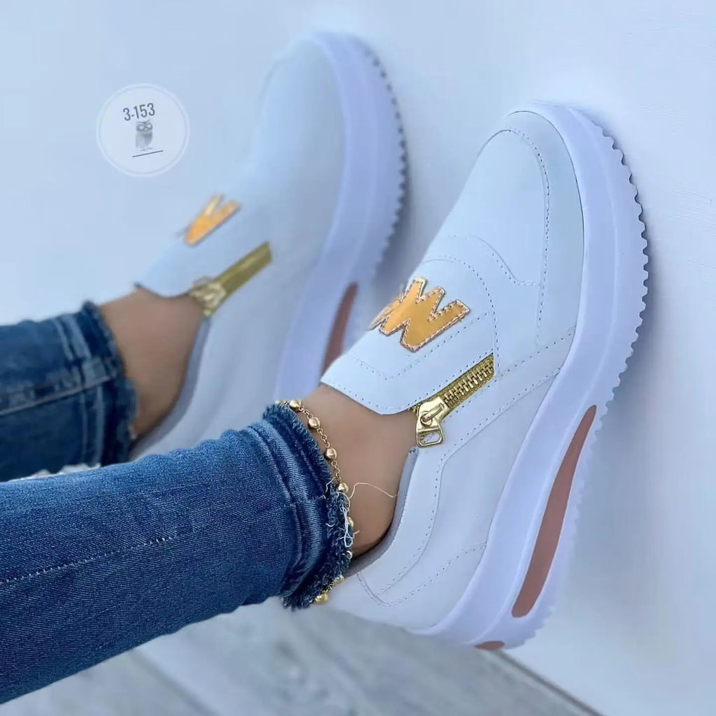 Women’s casual suede slip-on shoes with durable outsole and soft lining